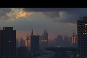 自然纪录《云上测风人》封面，山脊风塔与云海